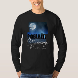 T-shirt Stonehenge Angleterre Souvenir Stonehenge La Nuit