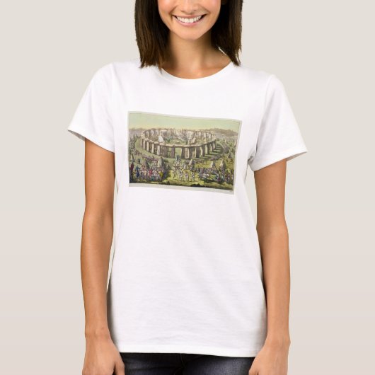 T-shirt Stonehenge, ou un temple circulaire des druides, (Devant)