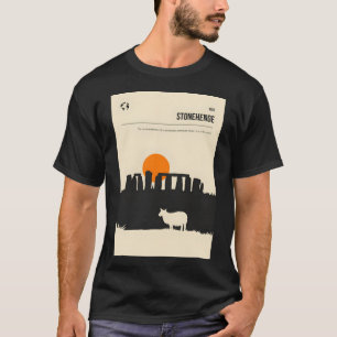 T-shirt Stonehenge Poster de voyage de couverture de livre