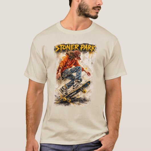 T-SHIRT STONER SKATE PARK (Devant)