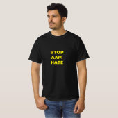T-shirt Stop AAPI Hate, lettres jaunes (Devant entier)