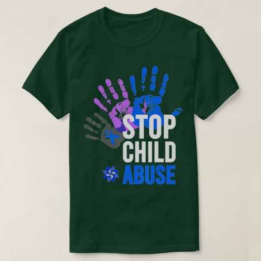 T-shirt Stop Child Abuse - Child Abuse, Stop Child Abuse (Design devant)