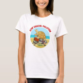 T-shirt Stop Coastal Pollution Sea Turtle De l'environneme (Devant)