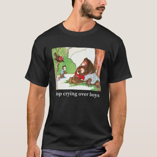 T-shirt Stop-Cry-Over-Boys Jote Bear Famille Pour Garçons (Devant)