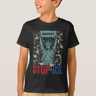 T-shirt Stop Ice Funny Statue Of Liberty Boho Floral Resis