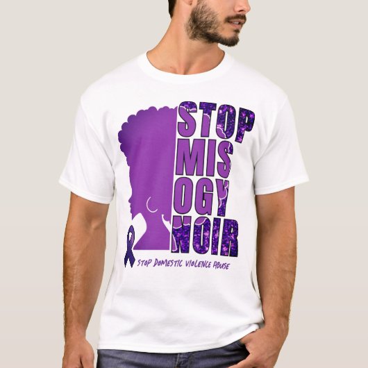 T-shirt STOP MISOGYNOIR Sensibilisation à la violence dome (Devant)