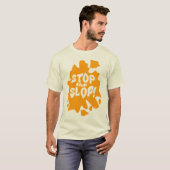 T-shirt  Stop the Slop Anti AI Design Statement (Devant entier)
