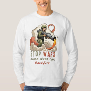 T-shirt Stop Wars -dgn.1 par Maaya_Prints, Men's LSleeve