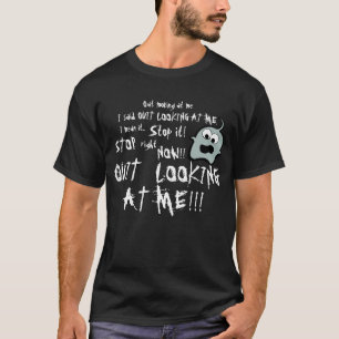 T-shirt Stoppé me regarder - noir - bleu de Pynki Q