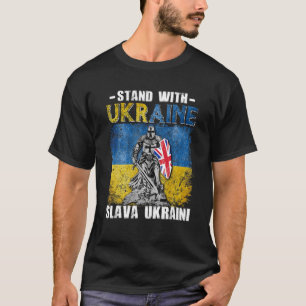 T-shirt Stopper Avec L'Ukraine Royaume-Uni Chevalier Drape