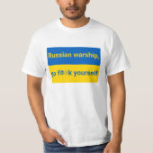 T-shirt Stoppez avec la chemise des hommes ukrainiens (Devant)