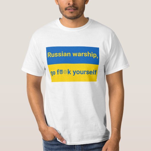 T-shirt Stoppez avec la chemise des hommes ukrainiens (Devant)