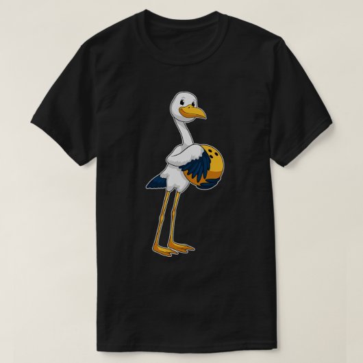 T-shirt Stork à Bowling avec Bowling ball (Design devant)