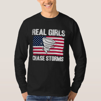 T-shirt Storm Chaser Hurricane Meteorology Real Girls Chas
