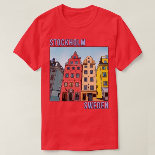 T-shirt Stortorget Gamla Stan Stockholm Suède (Design devant)