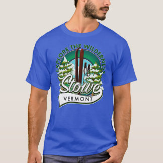 T-shirt Stowe Vermont découvre le ski Wilderness
