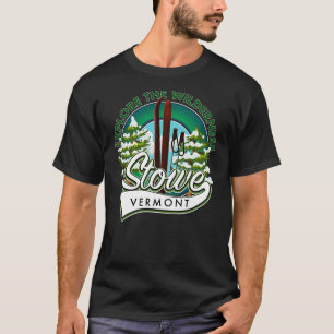 T-shirt Stowe Vermont découvre le ski Wilderness