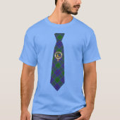 T-shirt Strachan Scottish Badge Tartan Necktie (Devant)