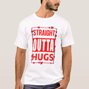 T-shirt Straight Out Hugs Anti Valentine's Day Fun Kid
