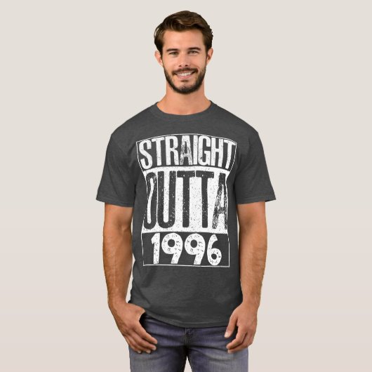 T-shirt Straight Outta 1996 Cadeau Cool pour Anniversaire (Devant entier)