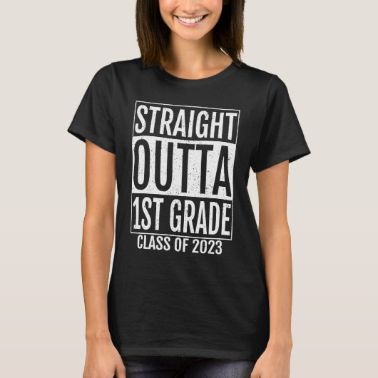 T-shirt Straight Outta 1st Grade Graduation Gifts 2023 Fir (Devant)
