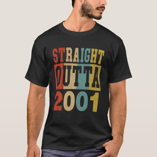 T-shirt Straight Outta 2001 20E Anniversaire Garçon De 20A (Devant)