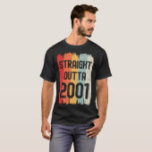T-shirt Straight Outta 2001 Funny Retro Birthday Awesome S (Devant entier)
