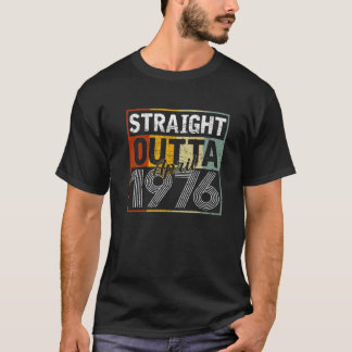 T-shirt Straight Outta avril 1976 Men Women Vintage 46th B