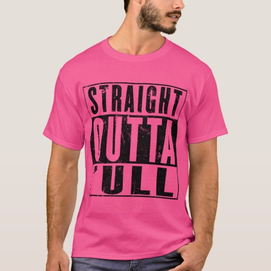T-shirt Straight Outta Hull ull Funny Kingston Upon Hull E (Devant)