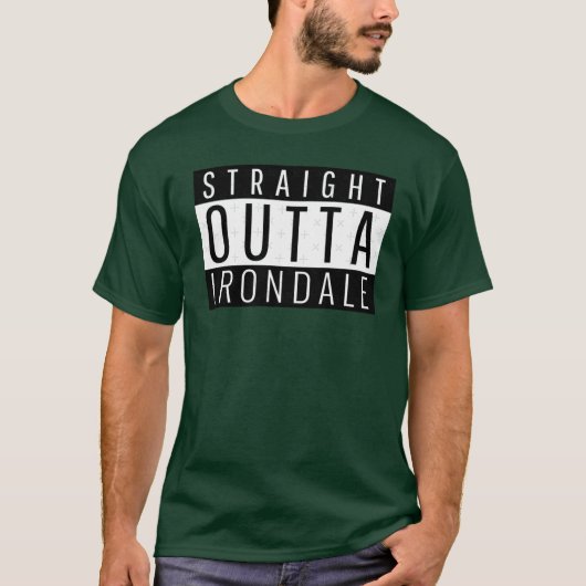 T-shirt Straight Outta Irondale Alabama Oversized (Devant)