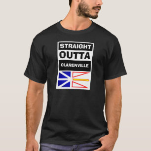 T-shirt Straight Outta NL Nom de la ville Newfoundland Fla