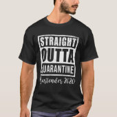T-shirt Straight Outta Quarantine Bartender 2020 Shirt (Devant)