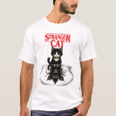 T-shirt stranger cat (Devant)