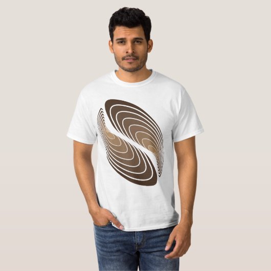 T-shirt strate de café (Devant entier)