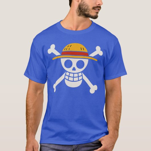 T-shirt Straw Hat Jolly Roger boy (Devant)