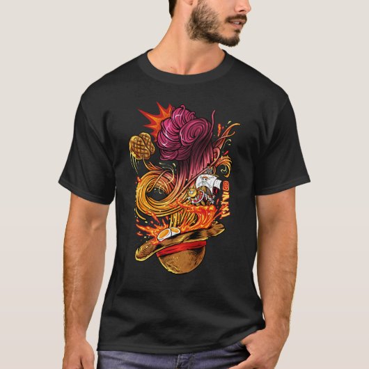 T-shirt straw hat ramen (Devant)