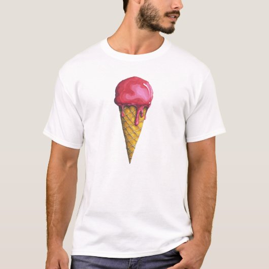 T-shirt Strawberry Ice-cream cone (Devant)