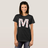 T-shirt Strawberry Initial Monogram Letter M Girl (Devant entier)
