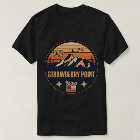 T-shirt Strawberry Point, Iowa (Design devant)