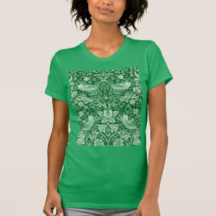 T-shirt Strawberry Thief Green, William Morris