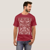 T-shirt Strawberry Thief Maroon, William Morris (Devant entier)