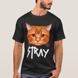 T-shirt Stray Cat Pixelated