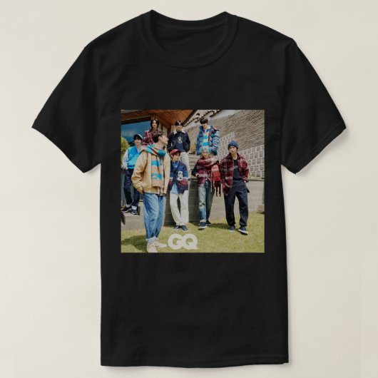 T-shirt Stray Kids GQ SKZ kpop to8 bang chan lee know chan (Design devant)