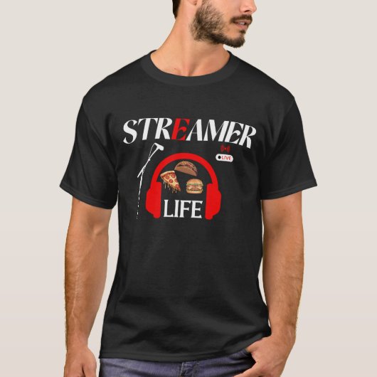 T-shirt Streamer Life: Streams & Snacks (Devant)