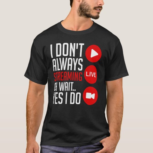 T-shirt Streaming Gaming Streamer Online Video Microphone (Devant)
