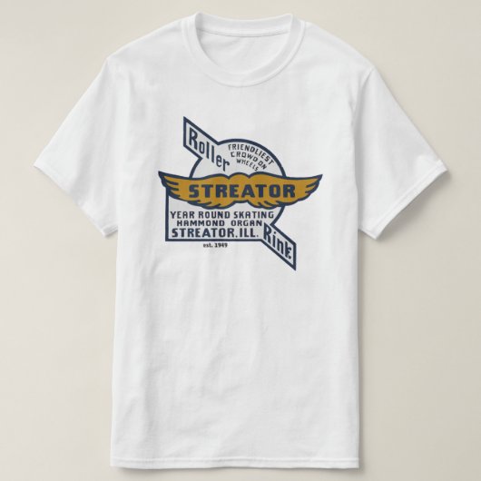 T-shirt Streator Roller Skating Rink à Streator, IL. (Design devant)