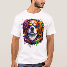 T-shirt Street Art Beagle Color Splash | chiens 