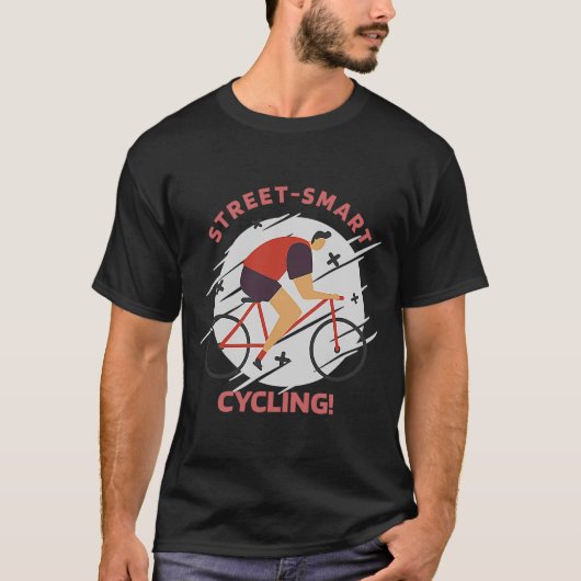 T-shirt Street Smart Cycling Retro Vélo présent (Devant)