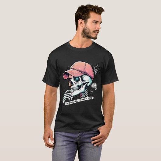 T-shirt Street Smart Skeleton Vivre en toute simplicité, p (Devant entier)