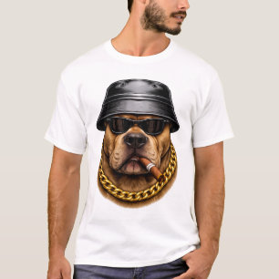 T-Shirt Streetwear Chien Cool – Design de Style Ur